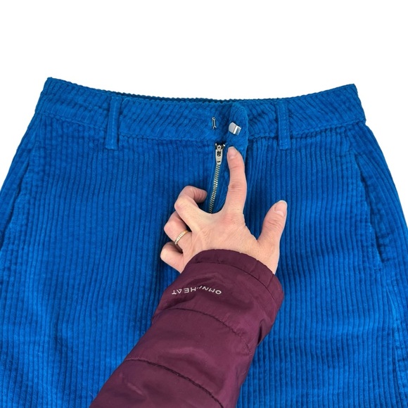 NWT BDG Urban Outfitters Wide Wale Corduroy Mini Skirt Blue Pockets Size Small - Picture 5 of 14